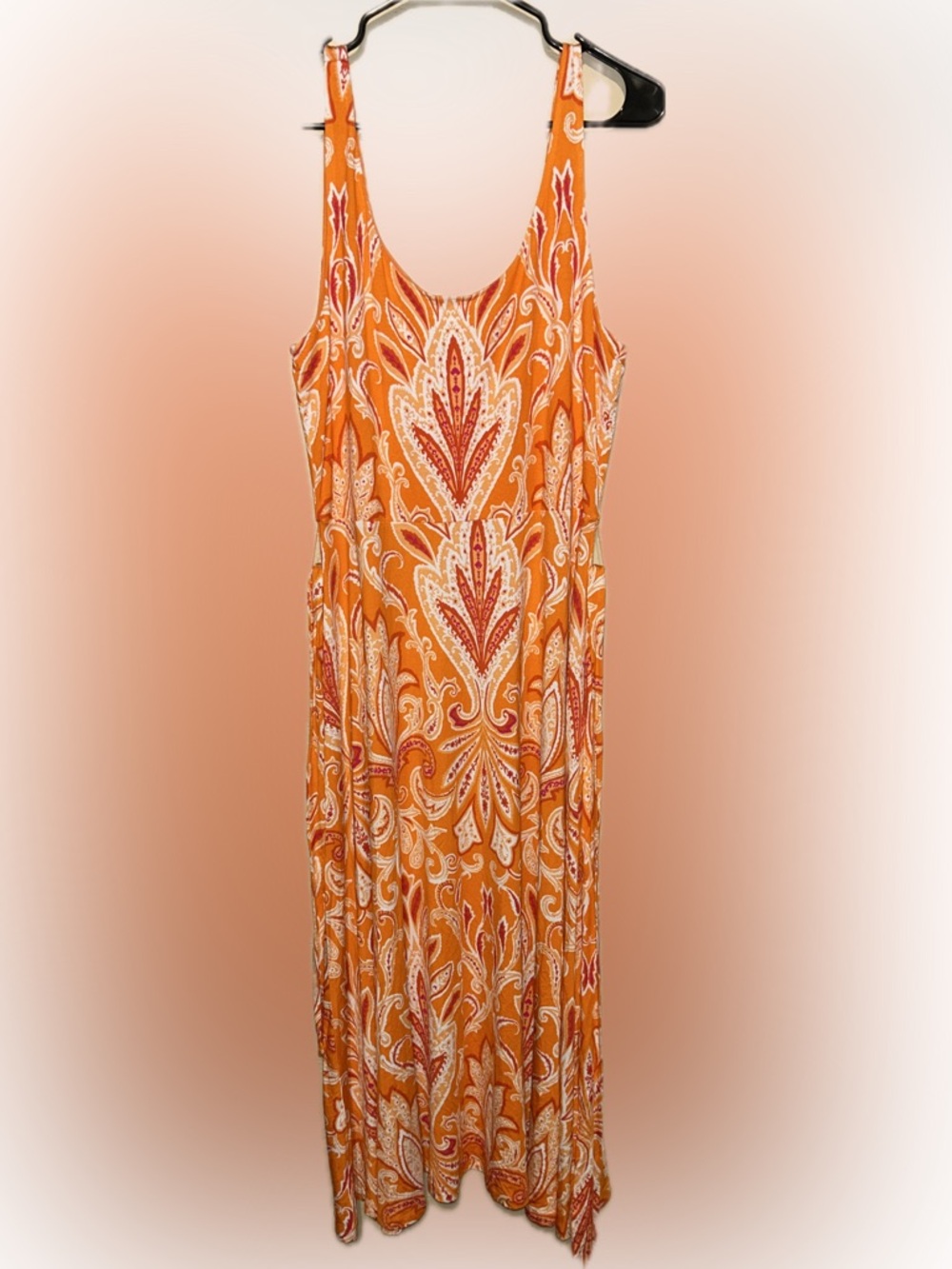 🔥5/$35🔥Loft Paisly Dress- Size L - Picture 5 of 12